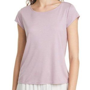 Eileen Fisher S Tencel Lyocell Scoop Neck Cap Sleeve Tee In Sachet